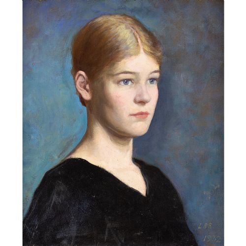 EARLY 20THCENTURY BRITISH SCHOOL PORTRAIT STUDY OF A YOUNG WOMAN OIL PAINTING - ADDITIONAL PHOTO 1