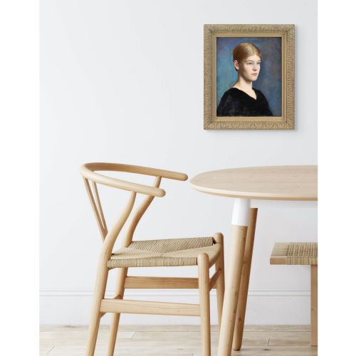 EARLY 20THCENTURY BRITISH SCHOOL PORTRAIT STUDY OF A YOUNG WOMAN OIL PAINTING - ADDITIONAL PHOTO 3