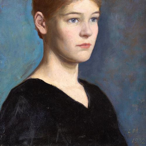 EARLY 20THCENTURY BRITISH SCHOOL PORTRAIT STUDY OF A YOUNG WOMAN OIL PAINTING - ADDITIONAL PHOTO 4