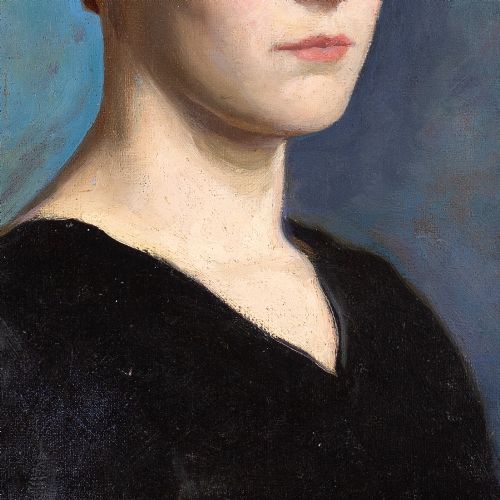 EARLY 20THCENTURY BRITISH SCHOOL PORTRAIT STUDY OF A YOUNG WOMAN OIL PAINTING - ADDITIONAL PHOTO 7