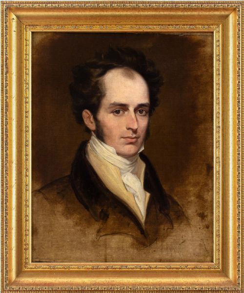Early 19th-century English School, Portrait Study of a Gentleman - Antique Oil Painting