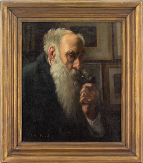 henrigeorges brard selfportrait oil painting - CATEGORY: ANTIQUE ART - DATED 1930