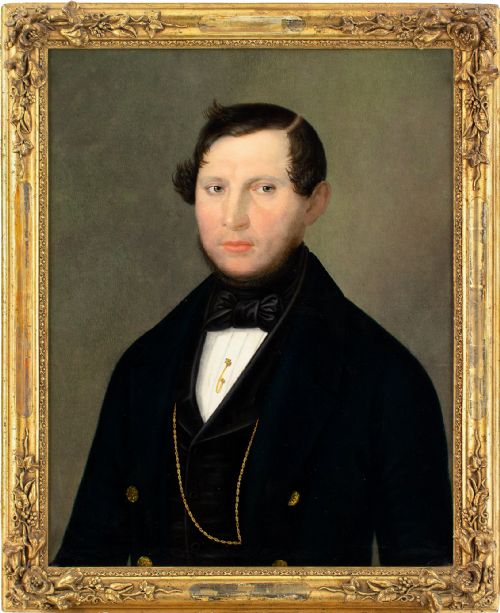 johann paul eisenmeyer portrait of a gentleman antique oil painting - CATEGORY: ANTIQUE ART - DATED 19TH CENTURY