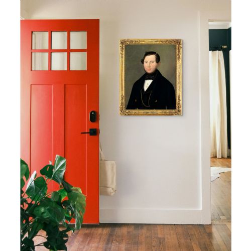 JOHANN PAUL EISENMEYER PORTRAIT OF A GENTLEMAN ANTIQUE OIL PAINTING - ADDITIONAL PHOTO 2
