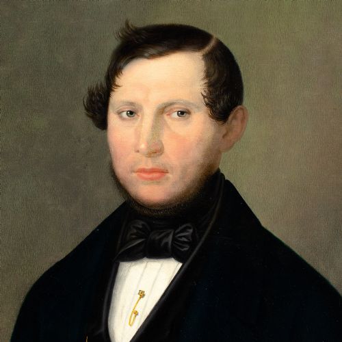 JOHANN PAUL EISENMEYER PORTRAIT OF A GENTLEMAN ANTIQUE OIL PAINTING - ADDITIONAL PHOTO 6