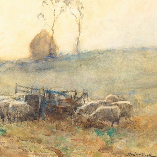 JAMES HERBERT SNELL CLOSE OF DAY ANTIQUE WATERCOLOUR - ADDITIONAL PHOTO 7