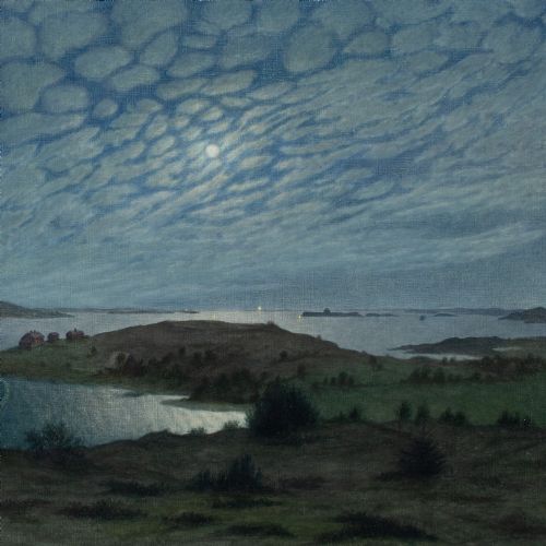 FILIP ARTUR WAHLSTRM VIEW OF LVSBORG FORTRESS ANTIQUE OIL PAINTING - ADDITIONAL PHOTO 3