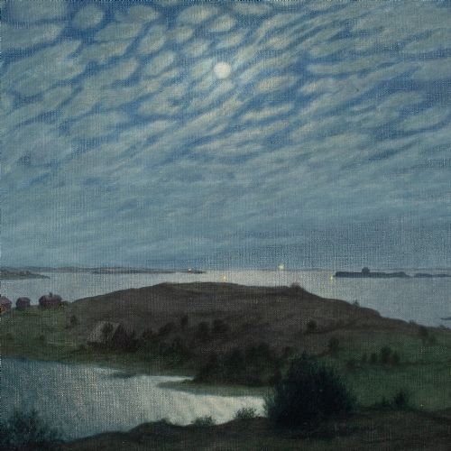 FILIP ARTUR WAHLSTRM VIEW OF LVSBORG FORTRESS ANTIQUE OIL PAINTING - ADDITIONAL PHOTO 6