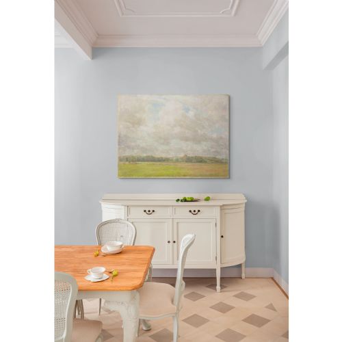 JULIUS PAULSEN BIG CLOUDS ANTIQUE OIL PAINTING - ADDITIONAL PHOTO 2