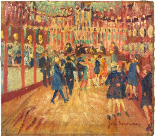 Jens Sørensen, Bakken - Antique Oil Painting