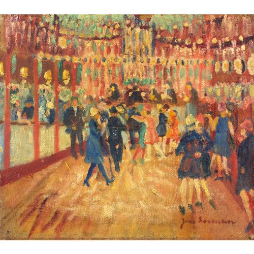 fig 2. Jens Sørensen, Bakken - Antique Oil Painting