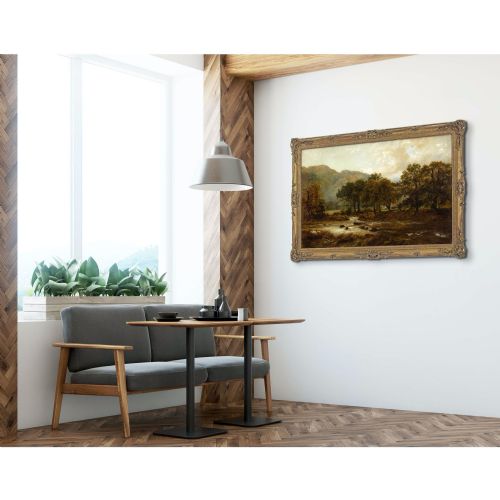 fig 1. Robert Gallon, Brook & River - Antique Oil Painting