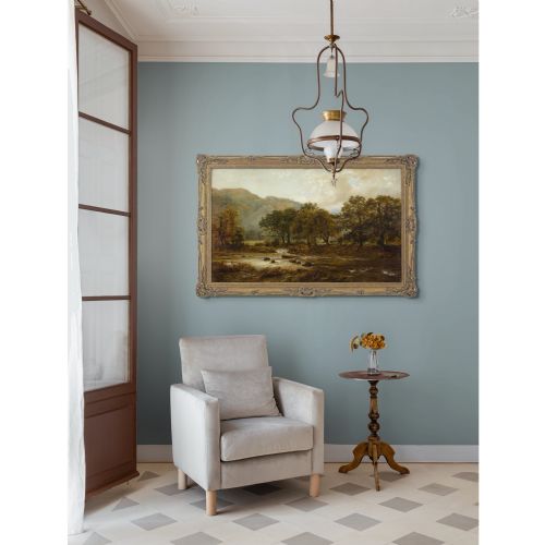 fig 3. Robert Gallon, Brook & River - Antique Oil Painting