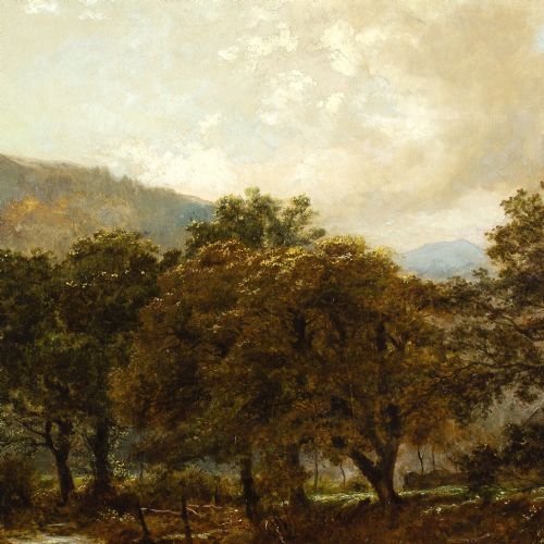 fig 7. Robert Gallon, Brook & River - Antique Oil Painting