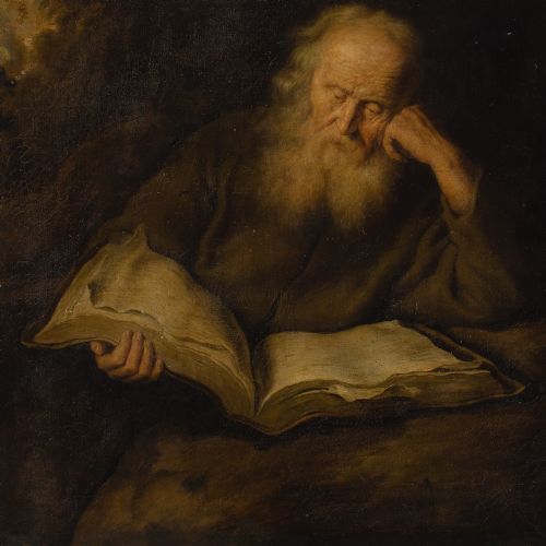 SALOMON KONINCK AFTER THE HERMIT ANTIQUE OIL PAINTING - ADDITIONAL PHOTO 2