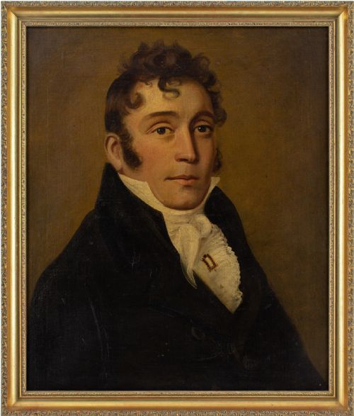early 19thcentury british school portrait of a regency gentleman antique oil painting - CATEGORY: ANTIQUE ART - DATED 1800