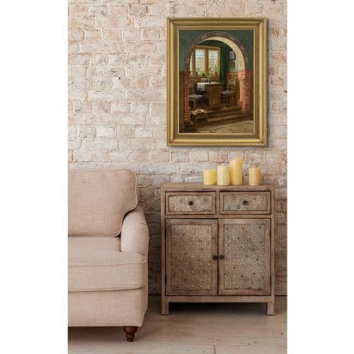 C SORENSEN INTERIOR WITH ARCH DINING NOOK OIL PAINTING - ADDITIONAL PHOTO 4