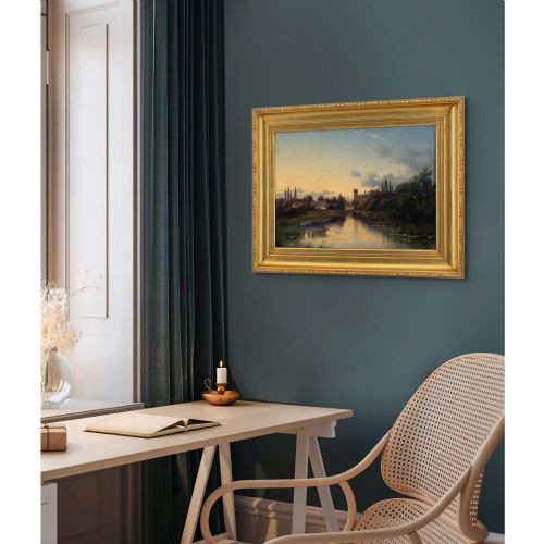 PETER LSTED MLLEDAMMEN LYNGBY ANTIQUE OIL PAINTING - ADDITIONAL PHOTO 3
