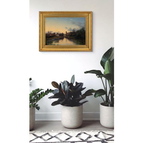 PETER LSTED MLLEDAMMEN LYNGBY ANTIQUE OIL PAINTING - ADDITIONAL PHOTO 4