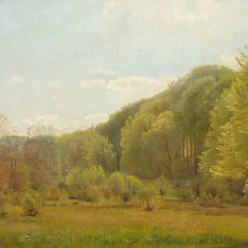 CARL FREDERIK AAGAARD VIEW FROM DYREHAVEN COPENHAGEN ANTIQUE OIL PAINTING - ADDITIONAL PHOTO 3