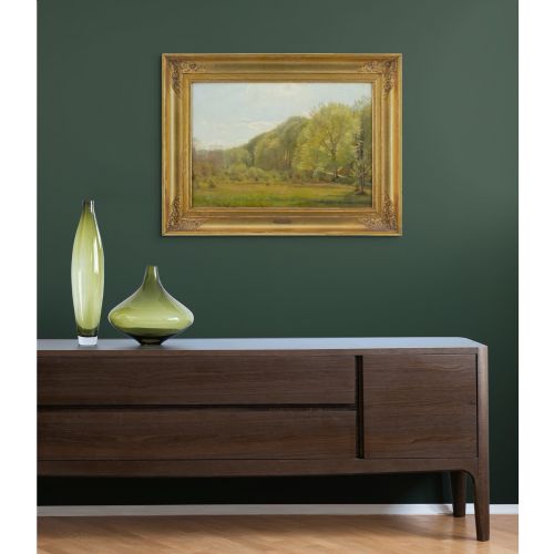 CARL FREDERIK AAGAARD VIEW FROM DYREHAVEN COPENHAGEN ANTIQUE OIL PAINTING - ADDITIONAL PHOTO 4