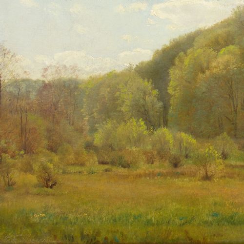 CARL FREDERIK AAGAARD VIEW FROM DYREHAVEN COPENHAGEN ANTIQUE OIL PAINTING - ADDITIONAL PHOTO 7