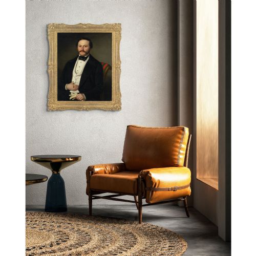 fig 3. Benno Fischer, Portrait Of A Seated Gentleman - Antique Oil Painting