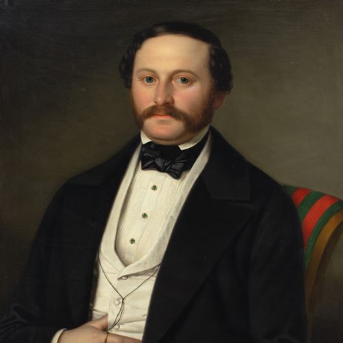 fig 4. Benno Fischer, Portrait Of A Seated Gentleman - Antique Oil Painting