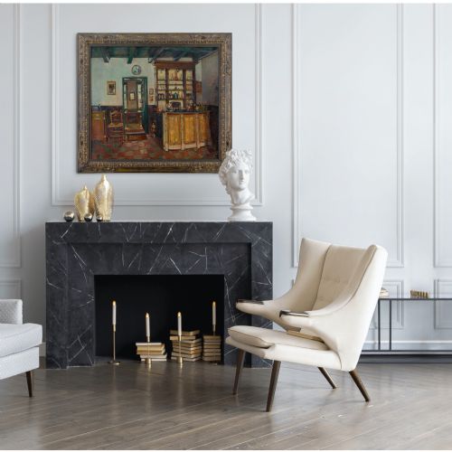 EDGARD WIETHASE COFFEE HOUSE OIL PAINTING - ADDITIONAL PHOTO 3