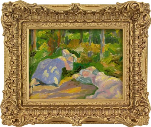 alvin sthr rest antique oil painting - CATEGORY: ANTIQUE ART - DATED 1920
