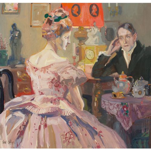 FERDINAND GTZ TEA TIME ANTIQUE GOUACHE - ADDITIONAL PHOTO 1