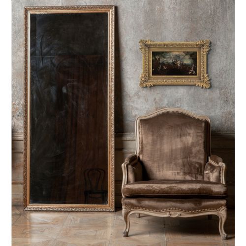 LATE 17THCENTURY CONTINENTAL SCHOOL EXTENDED FAN LEAF ANTIQUE PAINTING - ADDITIONAL PHOTO 1