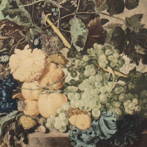 RICHARD EARLOM AFTER JAN VAN HUYSUM STILL LIFE WITH FLOWERS ANTIQUE AQUATINT - ADDITIONAL PHOTO 6