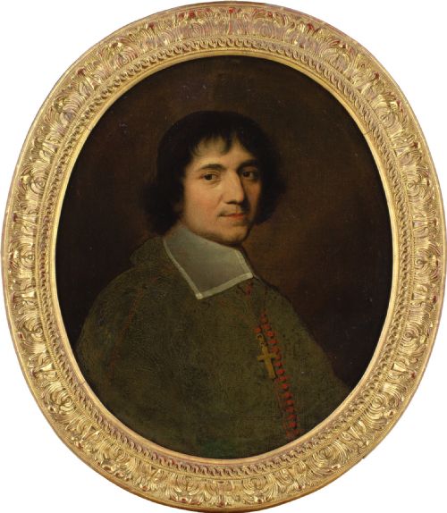 late 17thcentury flemish school portrait of a prelate with black cassock zucchetto antique oil painting - CATEGORY: ANTIQUE ART - DATED 17TH CENTURY
