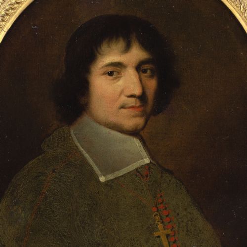 LATE 17THCENTURY FLEMISH SCHOOL PORTRAIT OF A PRELATE WITH BLACK CASSOCK ZUCCHETTO ANTIQUE OIL PAINTING - ADDITIONAL PHOTO 3