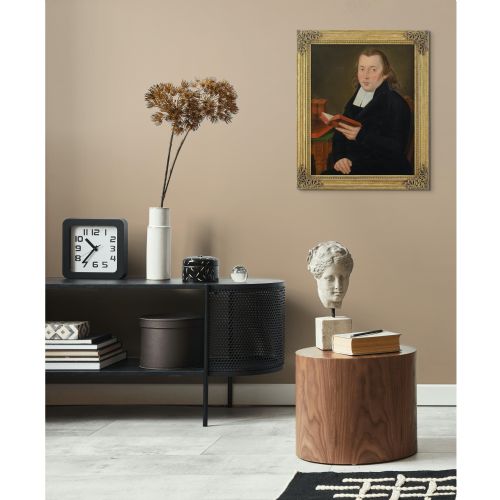 EARLY19THCENTURY GERMAN SCHOOL PORTRAIT OF A PASTOR ANTIQUE OIL PAINTING - ADDITIONAL PHOTO 3