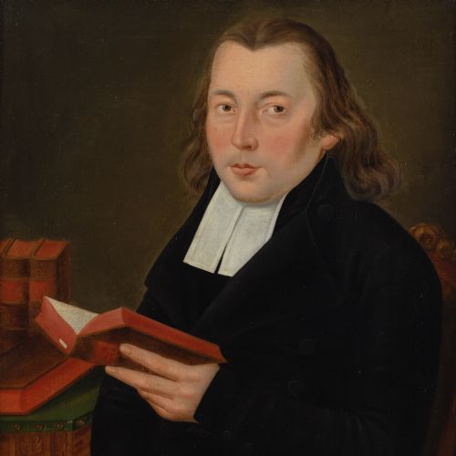 EARLY19THCENTURY GERMAN SCHOOL PORTRAIT OF A PASTOR ANTIQUE OIL PAINTING - ADDITIONAL PHOTO 4