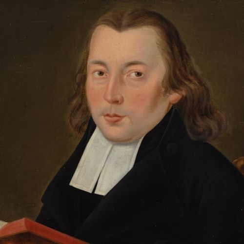 EARLY19THCENTURY GERMAN SCHOOL PORTRAIT OF A PASTOR ANTIQUE OIL PAINTING - ADDITIONAL PHOTO 6