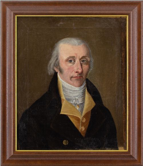 early 19thcentury french school portrait of barthelemy simon louis de medaille antique oil painting - CATEGORY: ANTIQUE ART - DATED 1800