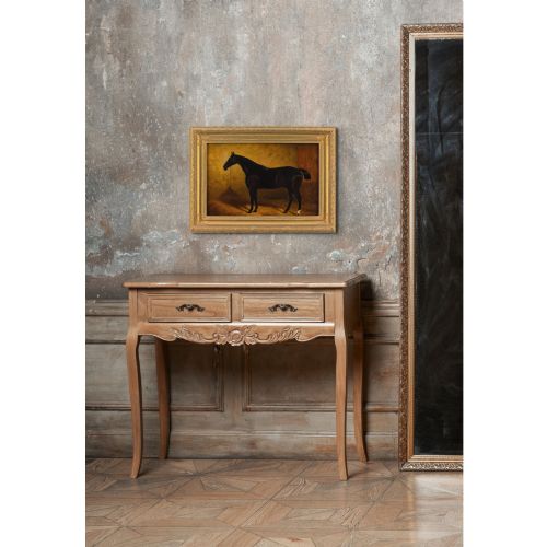 EDWARD CORBET PORTRAIT OF BLACK JACK A DARK BAY HUNTER ANTIQUE OIL PAINTING - ADDITIONAL PHOTO 5
