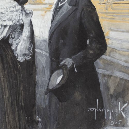 JOSEPH WILLIAM HAMMICK AT THE THEATRE ANTIQUE WATERCOLOUR - ADDITIONAL PHOTO 7