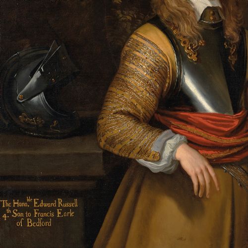 JOHN HAYLS ATTRIBUTED PORTRAIT OF THE HONOURABLE EDWARD RUSSELL ANTIQUE OIL PAINTING - ADDITIONAL PHOTO 8