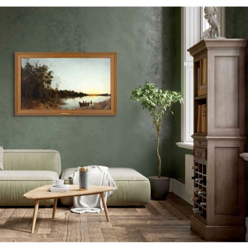 KARL HEFFNER TWILIGHT ANTIQUE OIL PAINTING - ADDITIONAL PHOTO 5