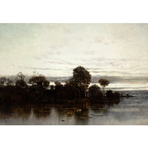 KARL HEFFNER THE NORFOLK BROADS ANTIQUE OIL PAINTING - ADDITIONAL PHOTO 1