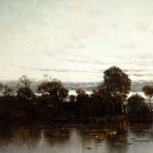 KARL HEFFNER THE NORFOLK BROADS ANTIQUE OIL PAINTING - ADDITIONAL PHOTO 5