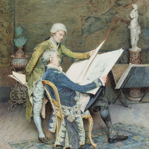 GIUSEPPE SIGNORINI THE CONNOISSEURS ANTIQUE WATERCOLOUR - ADDITIONAL PHOTO 4