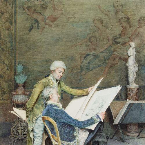 GIUSEPPE SIGNORINI THE CONNOISSEURS ANTIQUE WATERCOLOUR - ADDITIONAL PHOTO 5