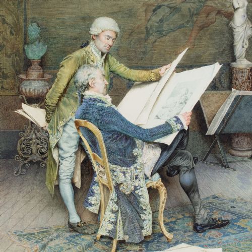 GIUSEPPE SIGNORINI THE CONNOISSEURS ANTIQUE WATERCOLOUR - ADDITIONAL PHOTO 6