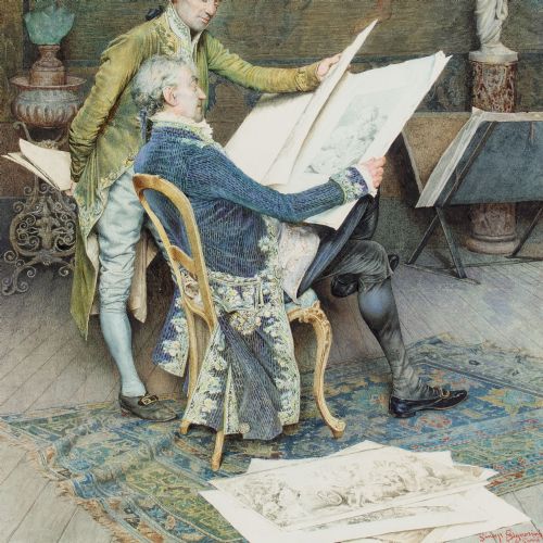 GIUSEPPE SIGNORINI THE CONNOISSEURS ANTIQUE WATERCOLOUR - ADDITIONAL PHOTO 7