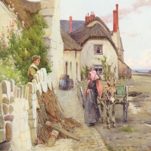 MARY SOPHIA HAGARTY PORLOCK WEIR ANTIQUE WATERCOLOUR - ADDITIONAL PHOTO 6